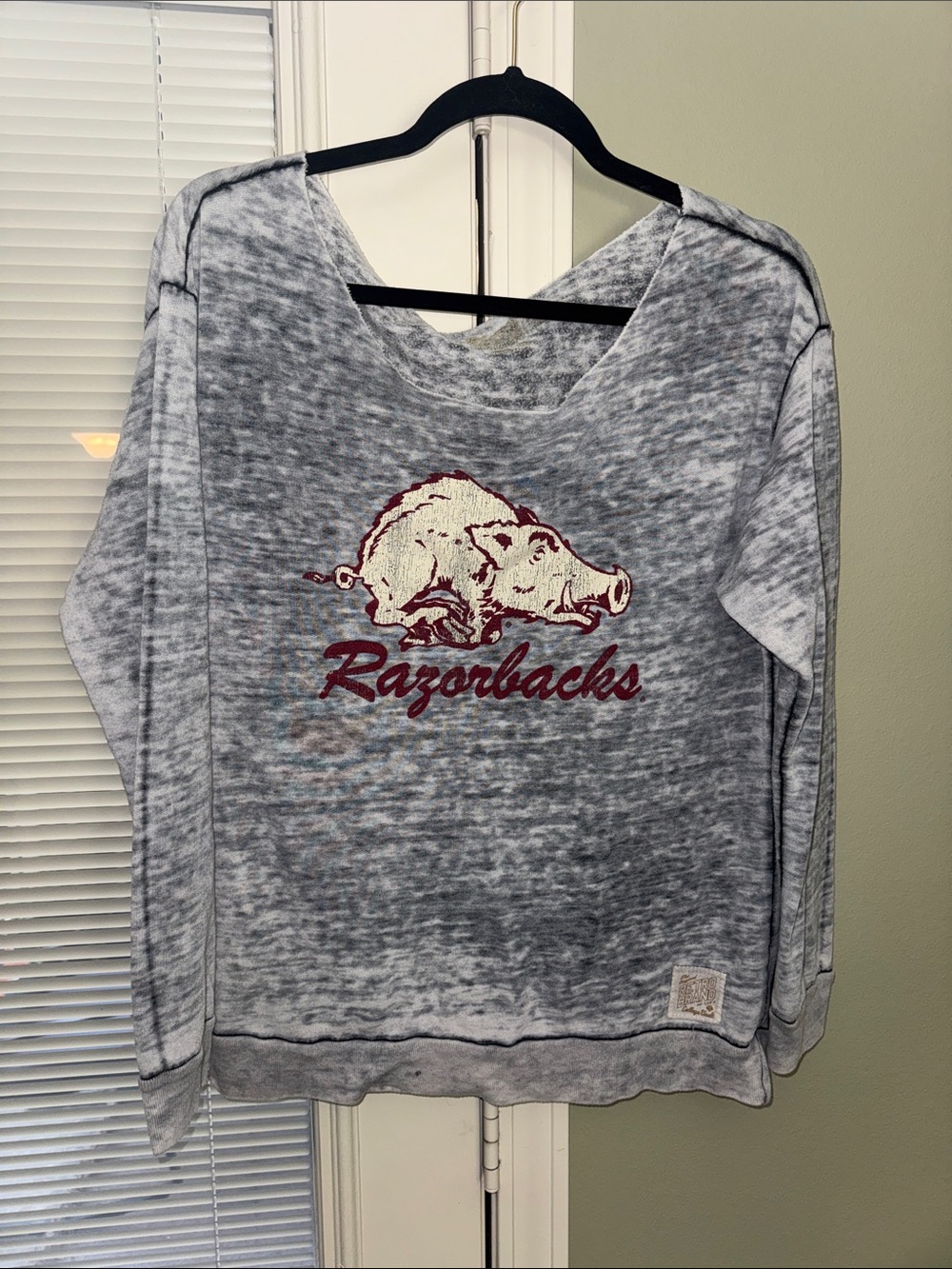 Orig. Retro Brand- Razorbacks Vintage Game Day Women's Pullover Sweatshirt